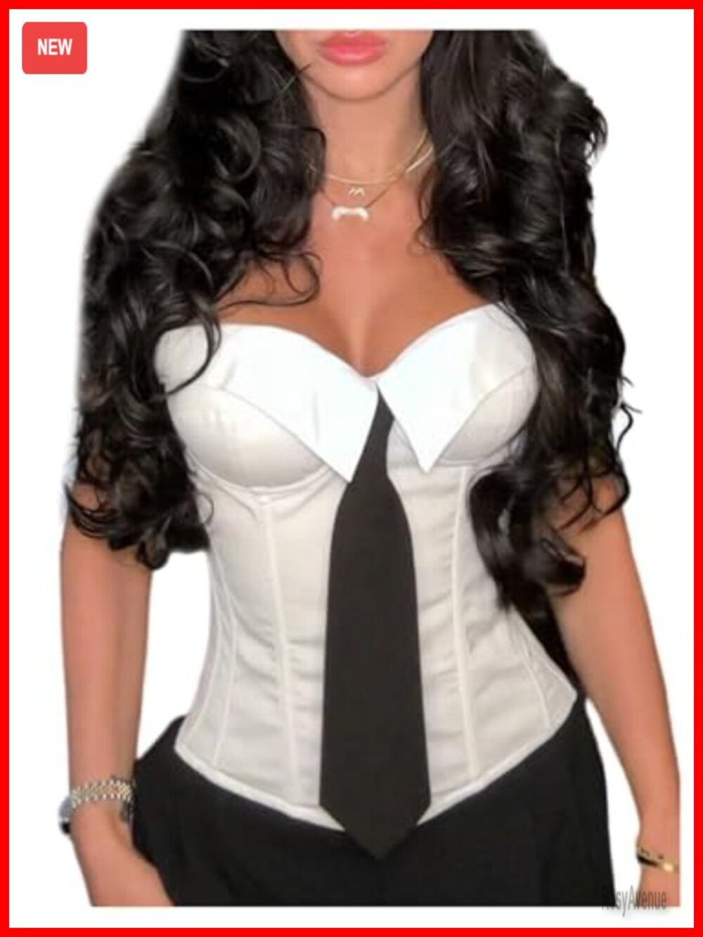 WDIRARA Foldover Lace Up Corset Bustier Crop Tube Top Sleeveless Strapless